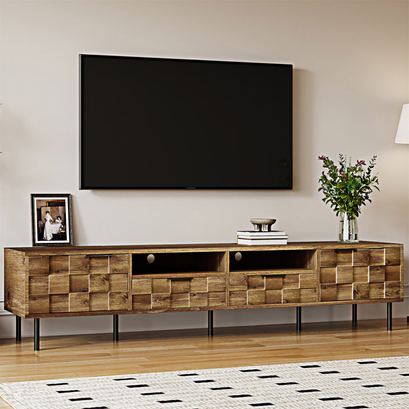 Meuble télé avec console et tiroirs