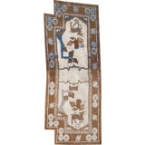 Neutral Color Animal Pattern Antique Chinese Saddle Horse Cover Rug