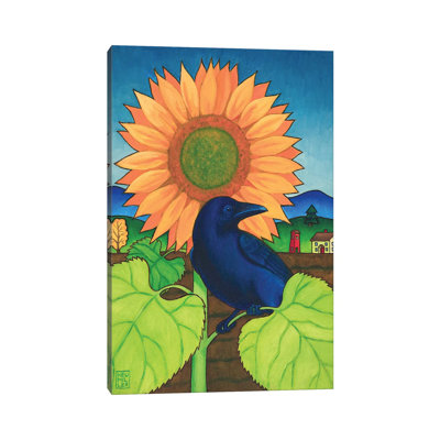 Crow In The Garden by Stacey Neumiller - Wrapped Canvas Gallery-Wrapped Canvas Giclée