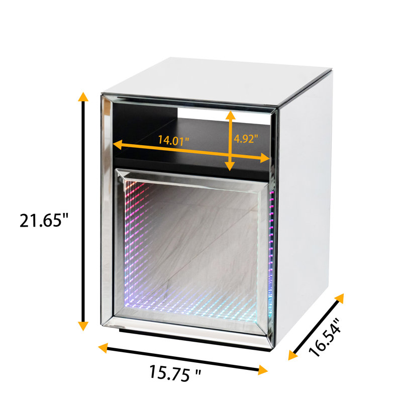 Table de chevet en verre Efrian