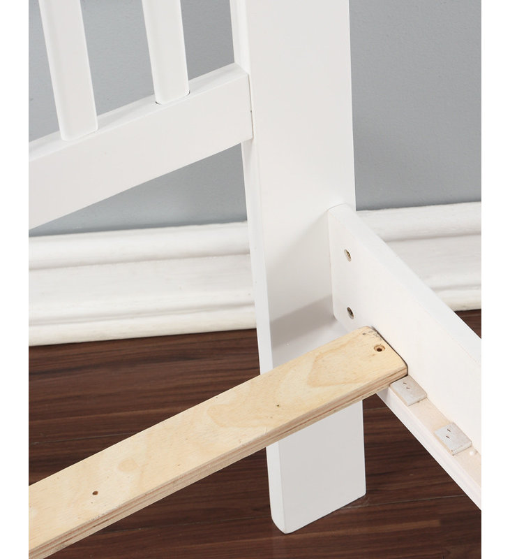 Labrosse Solid Wood Bed, Single (3'), White