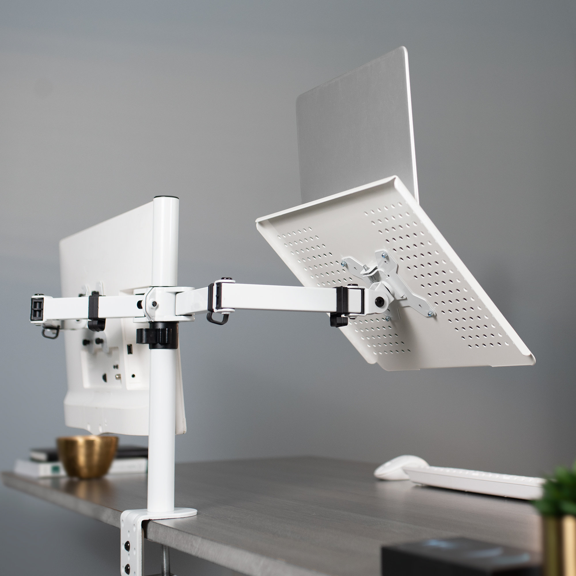 VIVO White Laptop/Notebook Tray For VESA Mount Stand, Fits 100Mm Plate ...