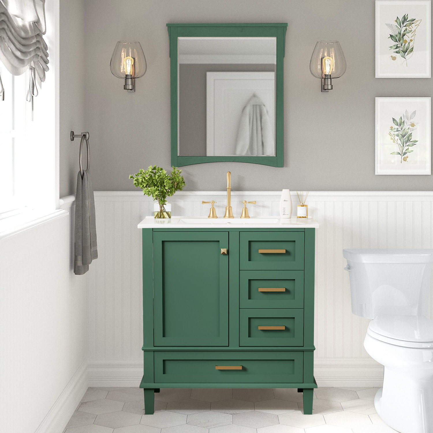 Winston Porter Bathroom Vanity Storage Cabinet With Sink Combo Set ...