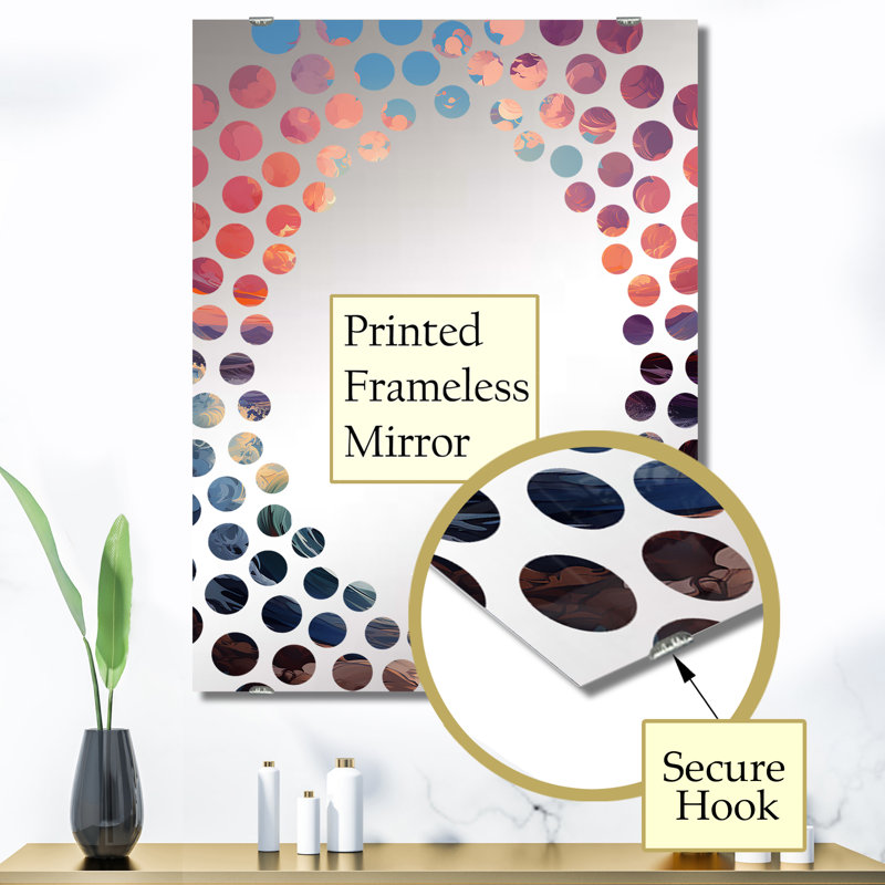 Broadbelt - Grand miroir mural coucher de soleil MIR139723, 40 po x 30 po
