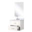 Meuble-lavabo blanc avec comptoir en acrylique, robinet et ensemble de miroir D, meuble-lavabo, robinet inclus-121054824