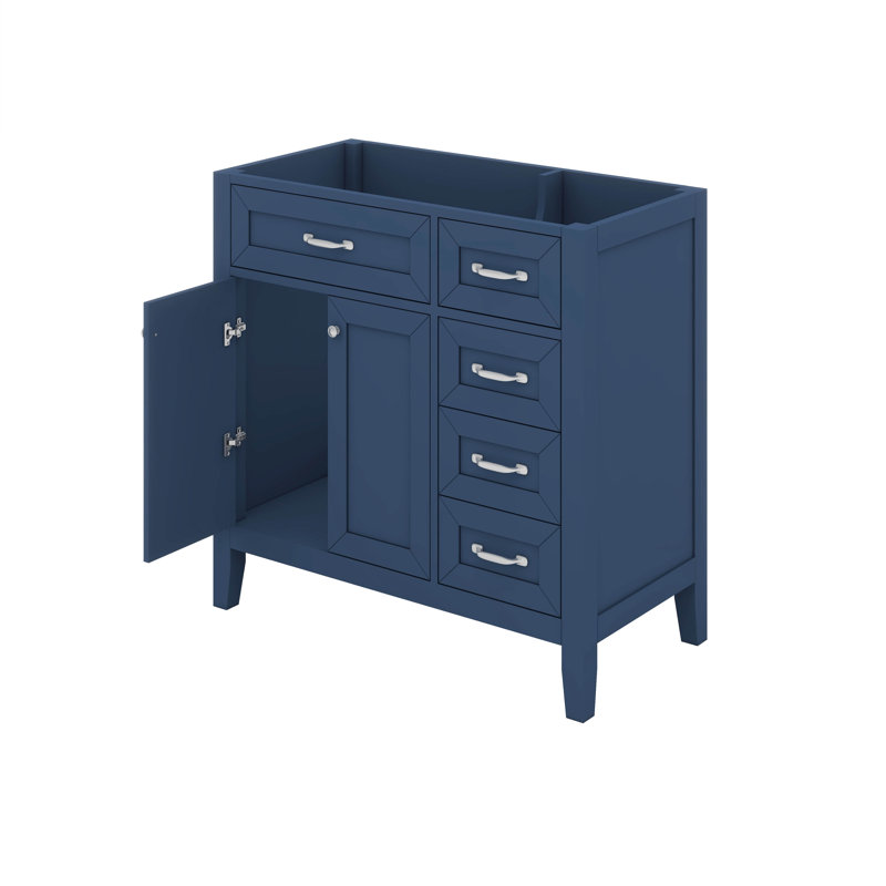 Meuble-lavabo 36 po avec tiroirs 36 po, Bleu
