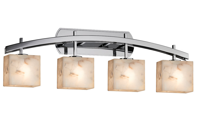Éclairage pour meuble-lavabo 4 lumières Asae, Noir mat