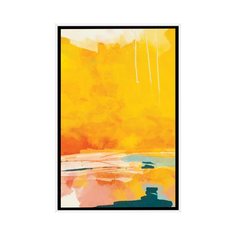 «Sunny Landscape I» par Ana Rut Bré - impression d'art graphique, H 40 po x l 26 po x P 1,5 po, Toile blanche encadrée