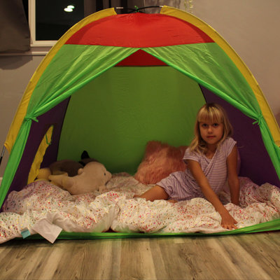 Kids Play Tent - Indoor & Outdoor Rainbow Playhouse for Toddlers, Easy Setup, Lightweight, Portable, Fits 2-3 Kids, Durable Polyester with Fiberglass -  EighteenTek, 8017-ETK-20250416
