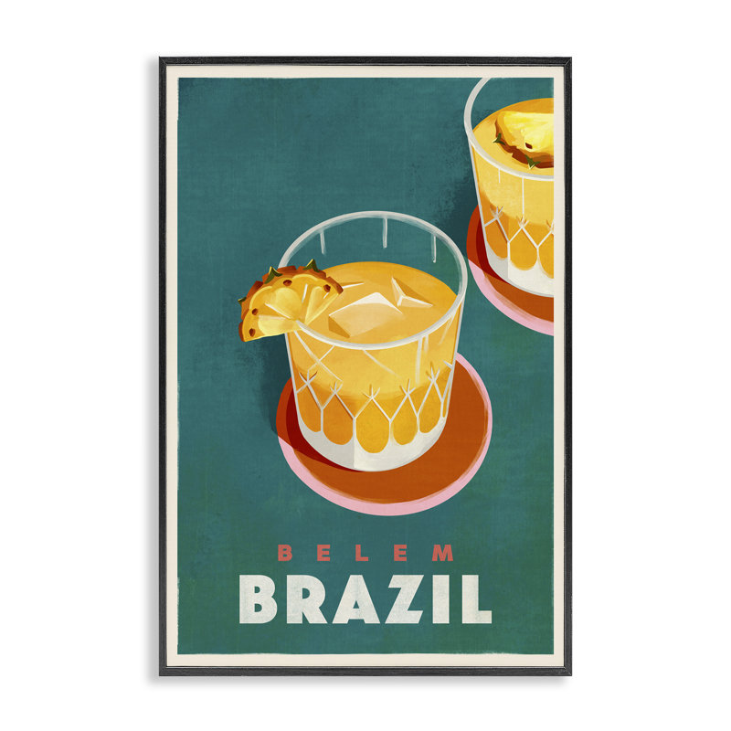 Belem, Brésil, estampe numérique encadrée par The Whiskey Ginger bk-082, Giclée encadrée noir minuit, H 24 po x l 16 po