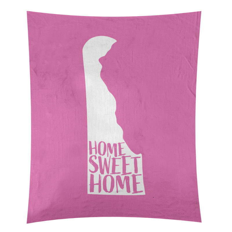 Tapisserie Home Sweet Delaware, Rose, H 27,5 po x l 37,5 po