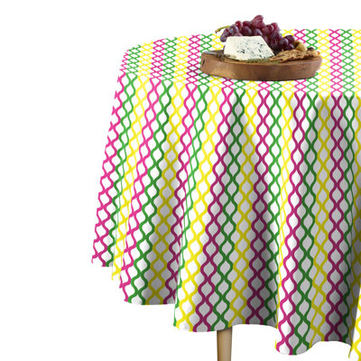 Shypski Easter Lattice Round Tablecloth