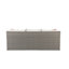Canapé de patio en tissu beige et osier gris avec 2 coussins et 2 repose-pieds