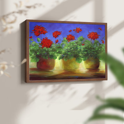 Geraniums II -Framed Print - Restickable