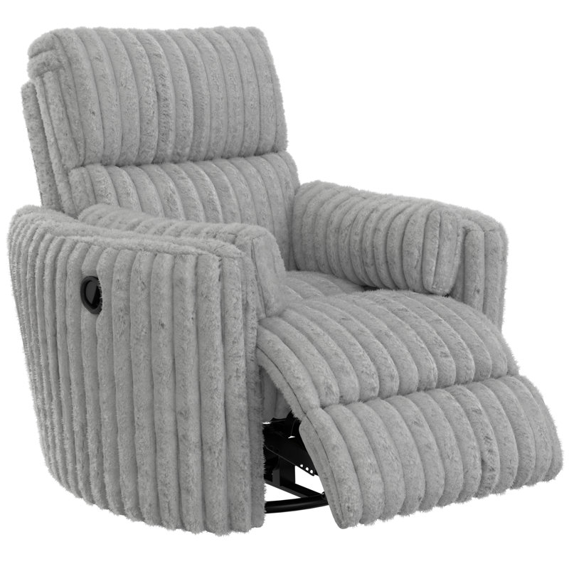 Myaira Swivel Glider Recliner, Gray
