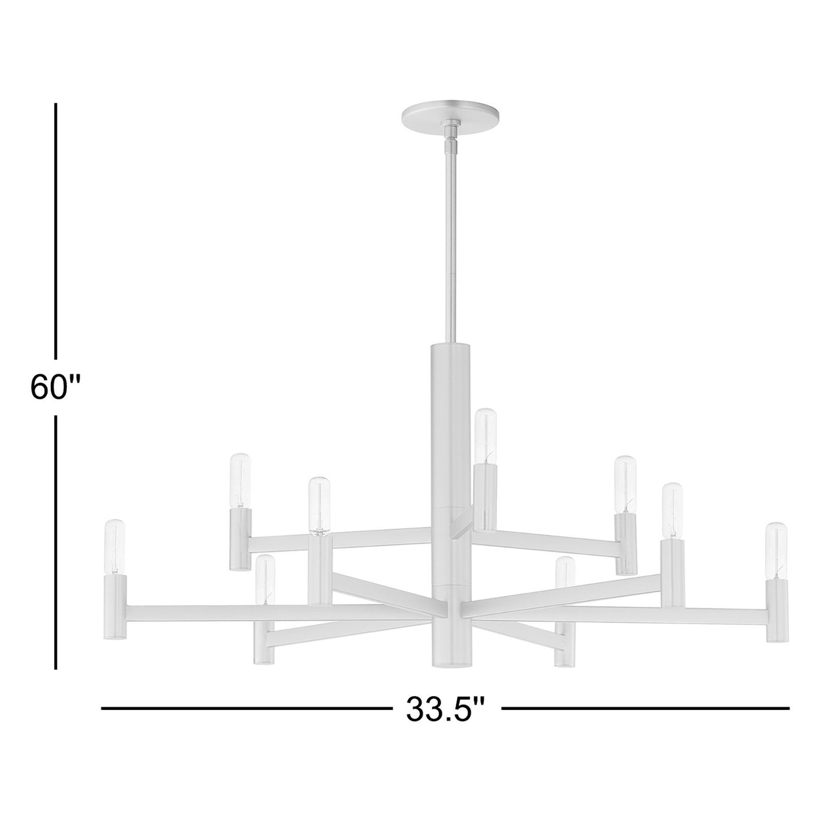 Ilene 9 - Light Dimmable Chandelier, Black