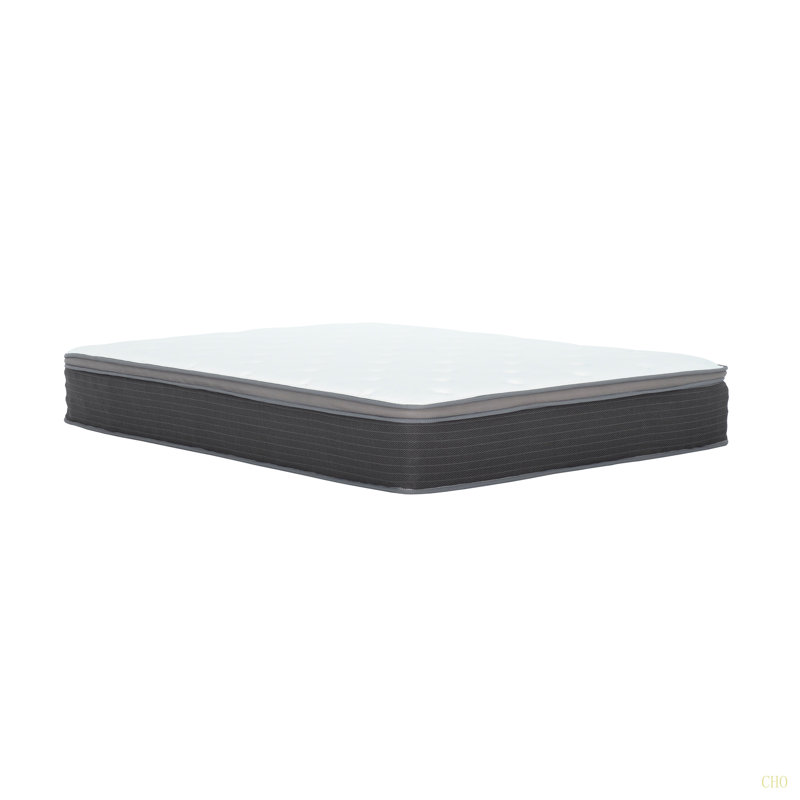12 In Full Size Pocket Spring Hybrid Mattress Bed In A Box, Plush Euro Top Brasel Mattress, 12'', Full