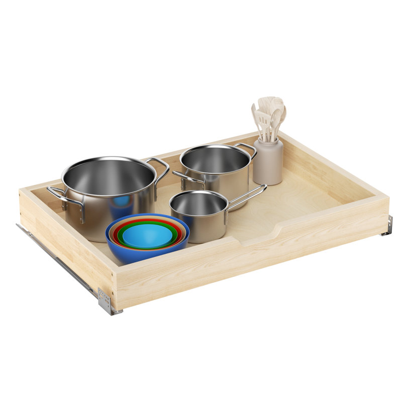 Tiroir à fermeture en douceur pour armoires de cuisine et garde-manger Rashun, H 4 po x l 31,5 po x P 20,98 po