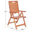 Chaise de patio pliante en bois massif Manado