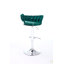 Ensemble de 2 tabourets de bar, avec repose-pieds chromé et base pivotante en velours à hauteur réglable et tabouret de bar simple chromé-20056924