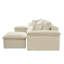 Canapé modulaire de 113 po - Canapé en U surdimensionné en velours côtelé avec repose-pieds mobile, confortable, moderne et sans assemblage-1629026134
