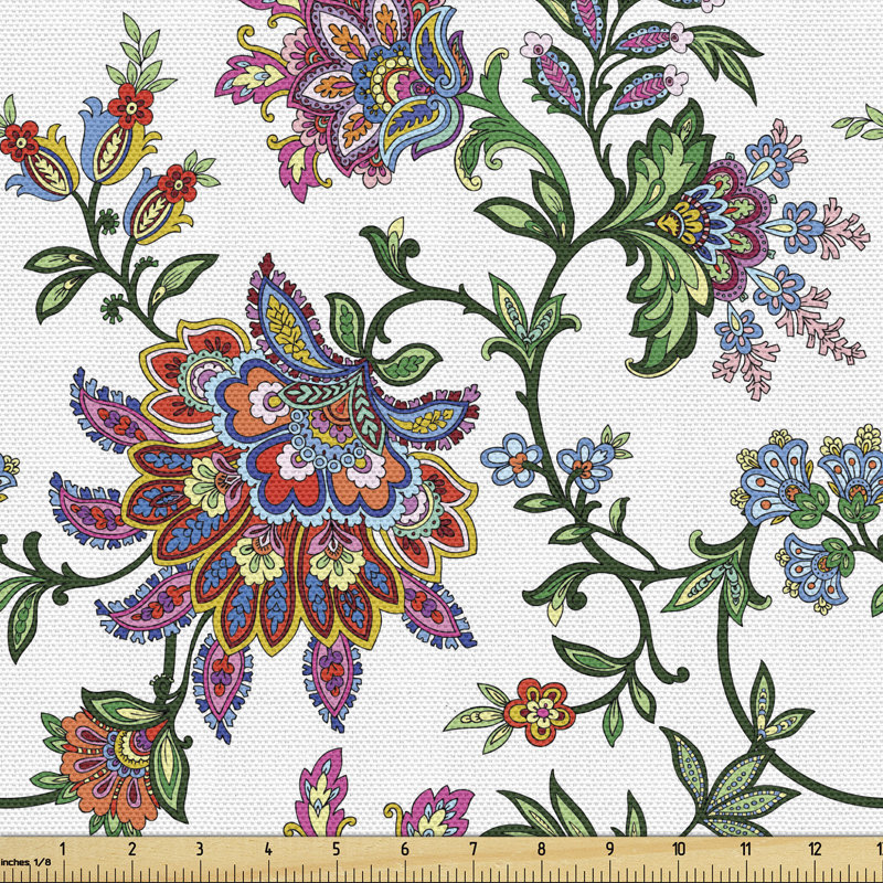 Tissu fleuri, l 58 po x L 72 po