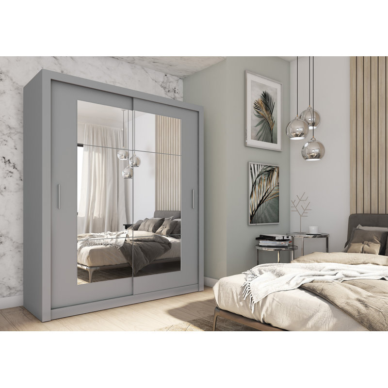Adriel 2 Door Manufactured Wood Wardrobe