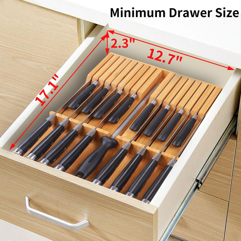 TAKKUI 16 Slot Drawer Knife Block