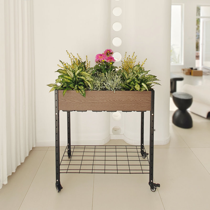 Elevated Rolling Planter Box