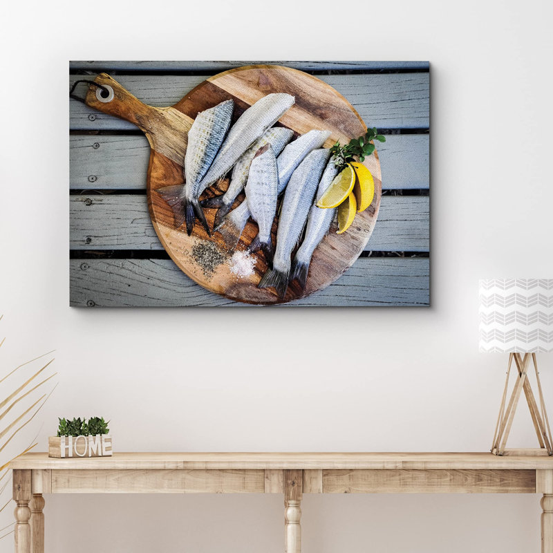 Poisson méditerranéen plat avec citrons, photographie de nourriture chic, H 12 po x l 18 po
