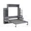 Lit escamotable double avec tiroirs, tablettes et lumières DEL-1338976412-1338976413