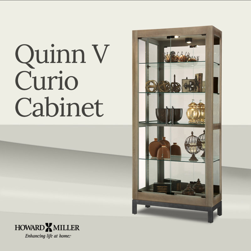 Quinn V Lighted Curio Cabinet
