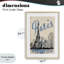 «Blue and Beige Paris Travel», reproduction d'impression sous verre encadrée par Annabelle Hall-86073001-86073000