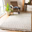 Tapis argenté rectangulaire en coton / polyester touffeté à la main Powell-816078271