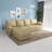 97 inch Modular Sectional Sofa Set, Extra Large L Shaped Couch with Reversible Chaise Modular Convertible Sectional Couch, Couches for Living Room Bedroom Lounge Office, Leather, Mustard Gold-1380357779-1346255407-1346255393