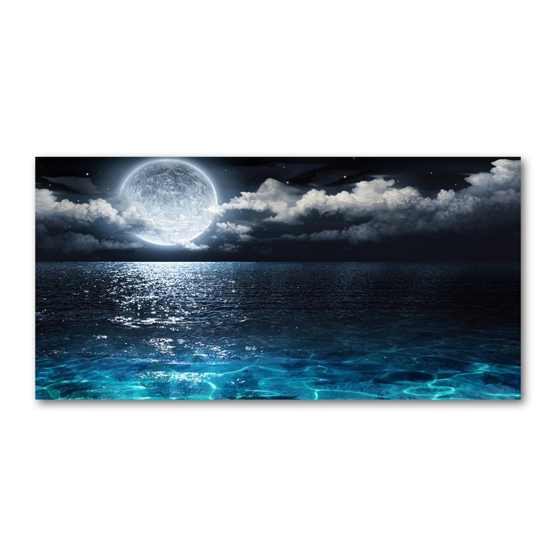 Full Moon - Wrapped Canvas Print, 50cm H x 100cm W