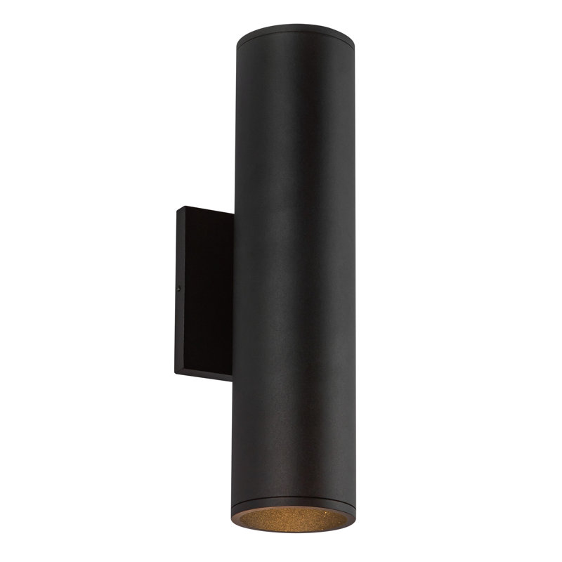 Lorna 2 - Light LED Flush Mounted Sconce, 12.75" H x 4.63" W x 3.88" D, Black, 24 W