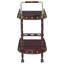 Chariot de service à 2 tablettes Merlot and Brass