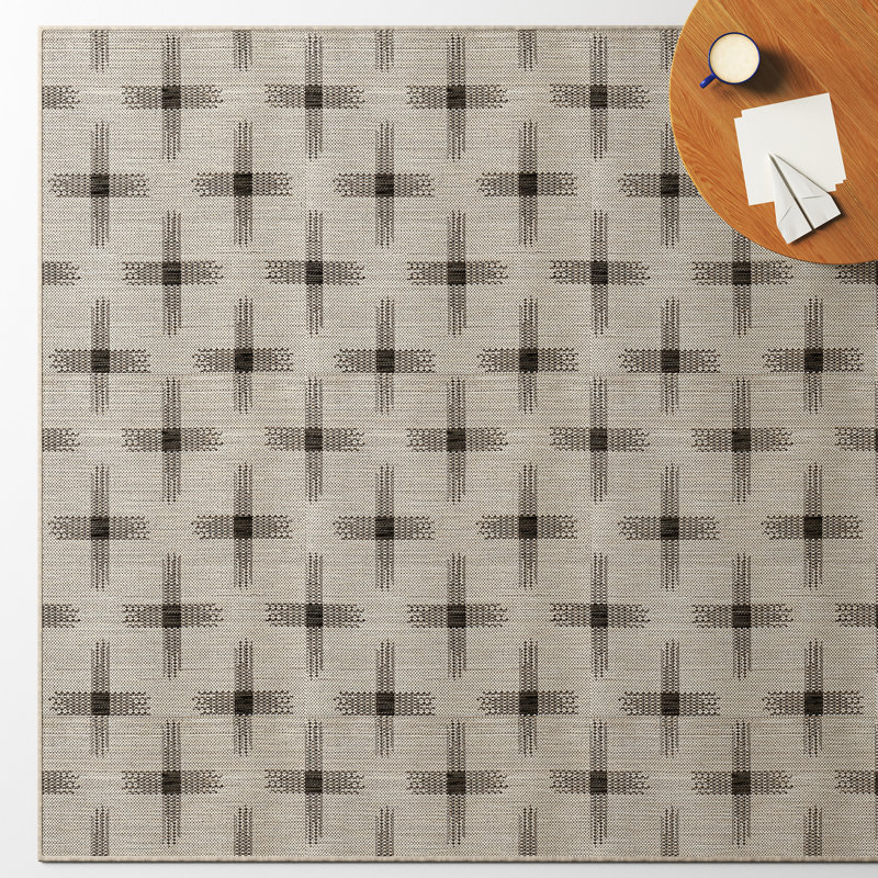 Demetrius Geometric Indoor / Outdoor Rug, Rectangle 8' x 10'
