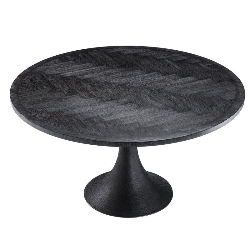 Melchior Round Dining Table, Charcoal