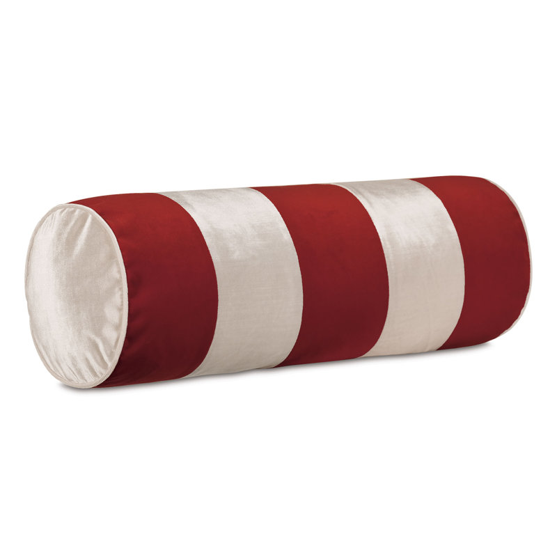 Tenenbaum Bolster Pillow Cover & Insert, Red/White