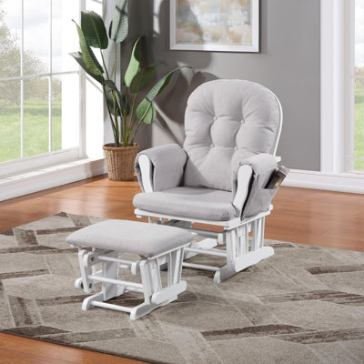 Fauteuil oscillant et repose-pieds