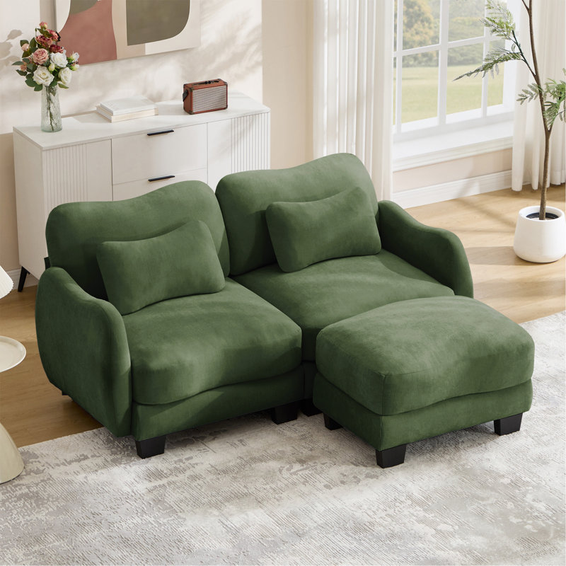 Canapé en L Chenille, Chenille verte