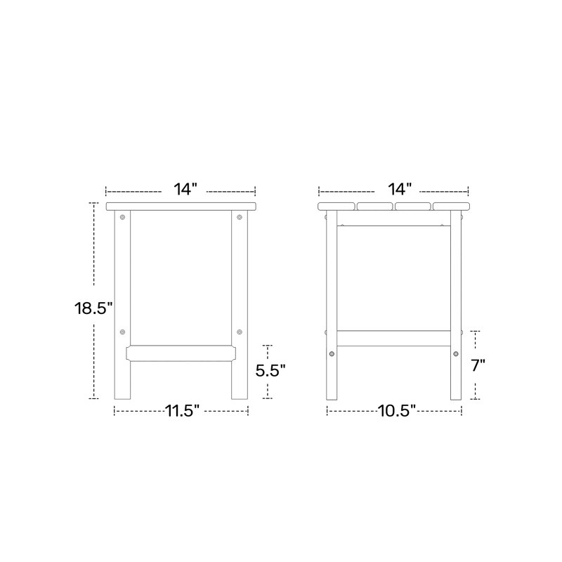Table d'appoint Laguna Adirondack, Noir