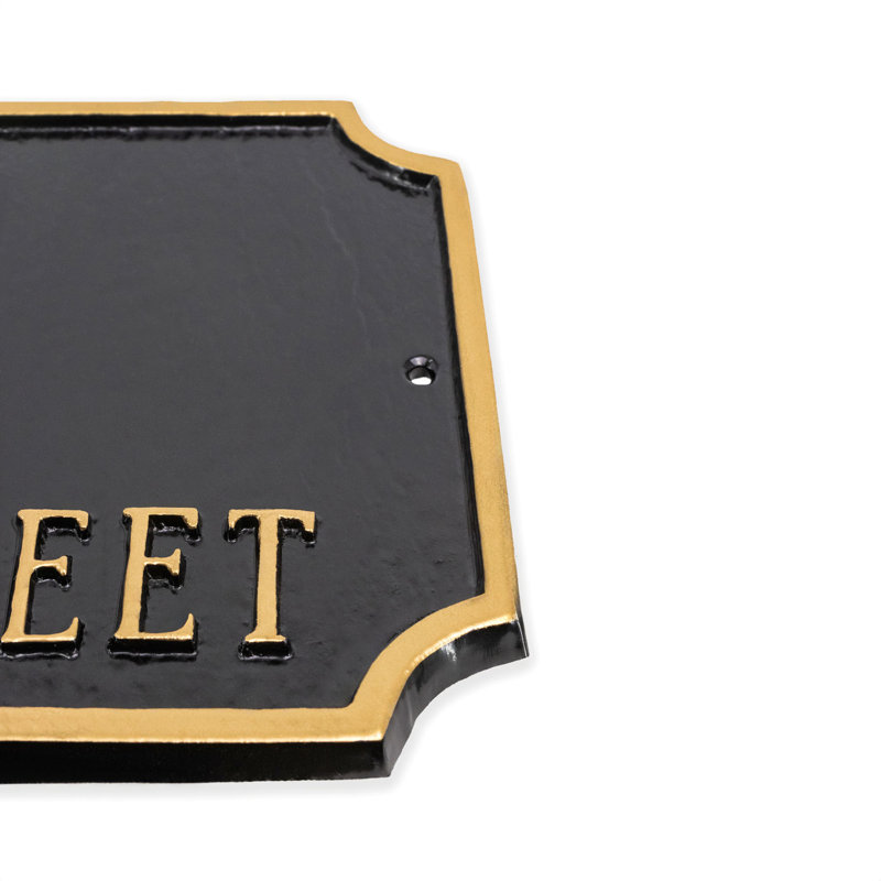 Plaque d'adresse sur deux lignes Princeton, Oui, Gris / Argent