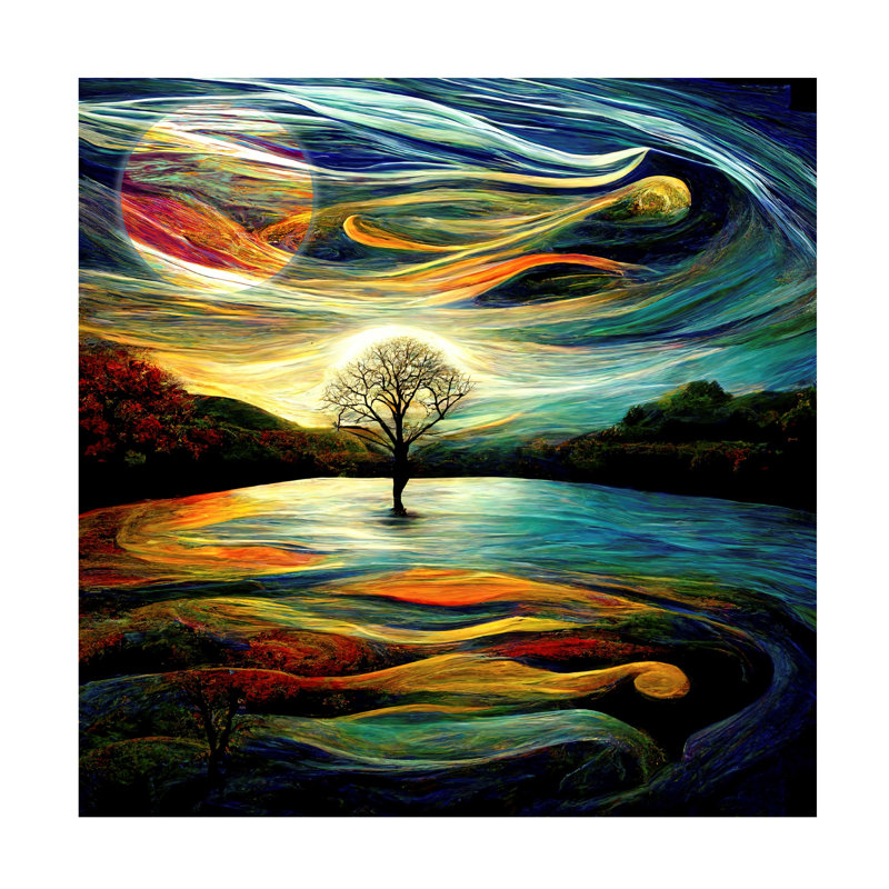 Art sur toile «Bachelor Sasha, madame lune II», H 14 po x l 14 po