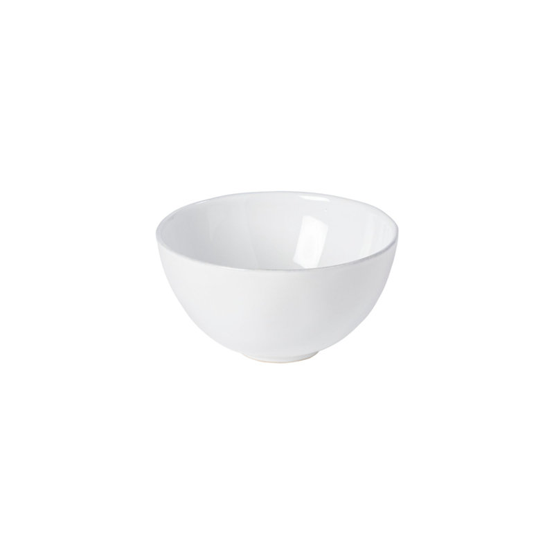Livia Handmade Stoneware Dining Bowl, White