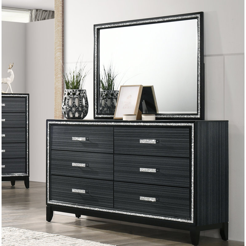 Jaxson 63'' W 6 - Drawer Dresser, Weathered Black