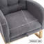 Chaise berçante d'appoint avec rangement pour repose-pieds, rembourrage en peluche et pieds en bois d'hévéa gris ardoise FlowLuxe-154273275