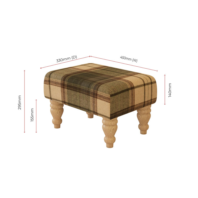 Manufactured Wood Accent Stool, Natural, Olive Green